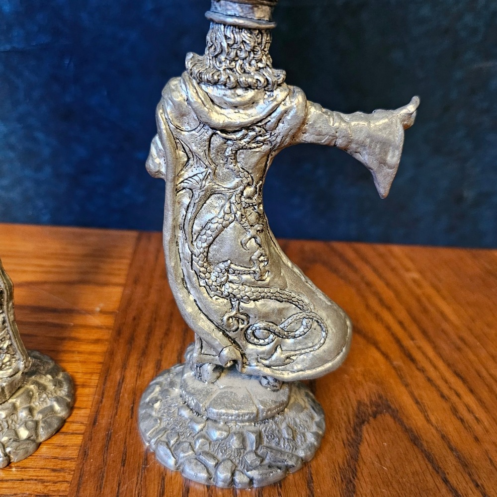 Fellowship Foundry Pewter King Arthur Queen Guinevere Goblets Medieval Fantasy - Picture 10 of 11